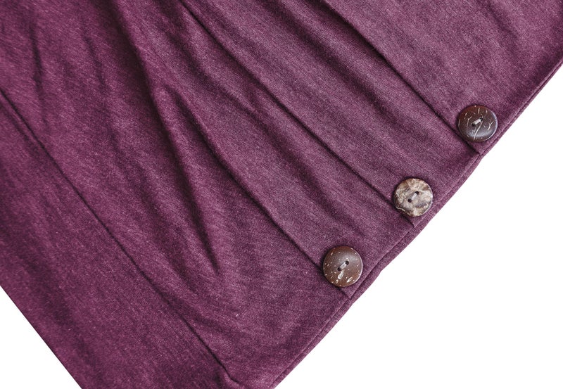 Jescakoo Tunic Tops for Leggings for Women Plus Size Short Sleeve T Shirts Sexy Fuchsia 2XL - Image 2
